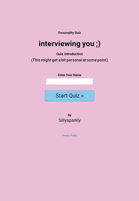 interviewing you ;)