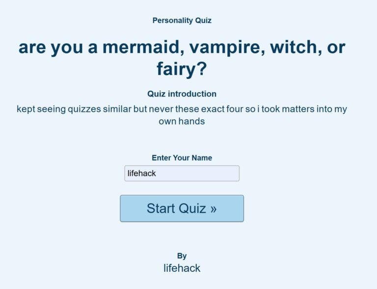 are you a mermaid, vampire, witch, or fairy?