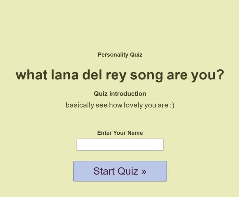 what lana del rey song are you?