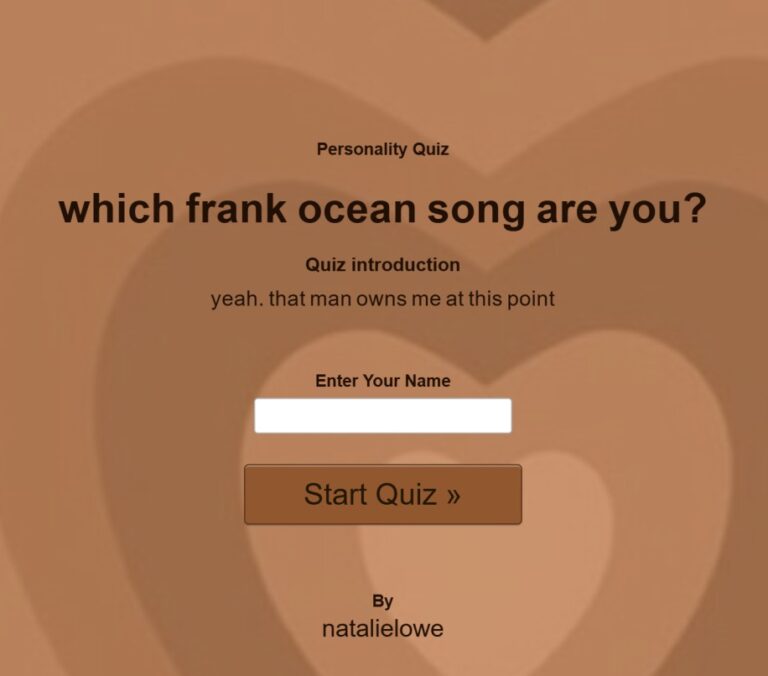 which frank ocean song are you?