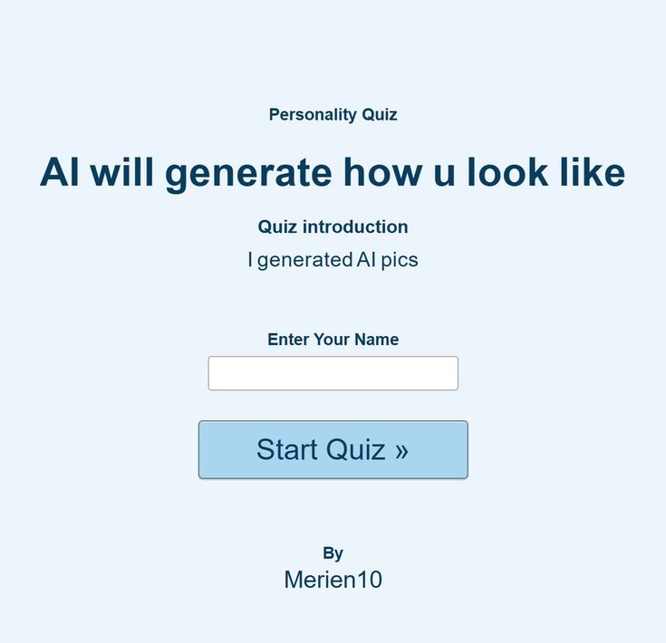 AI will generate how u look like