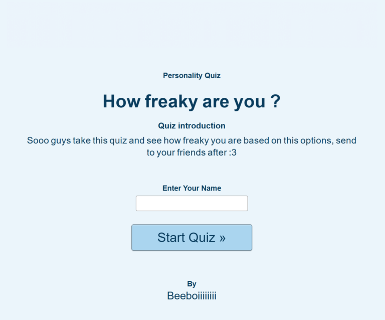 How freaky are you