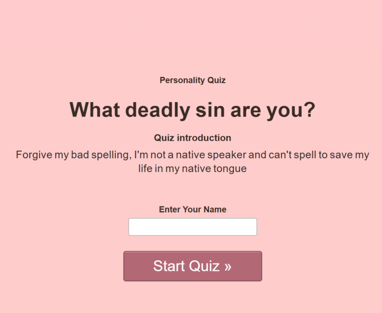 What deadly sin are you?