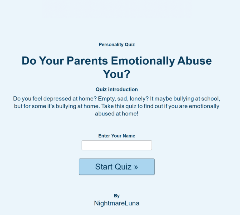 Do Your Parents Emotionally Abuse You?