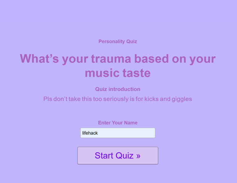 What’s your trauma based on your music taste
