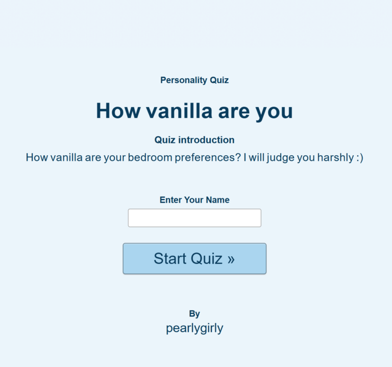 How vanilla are you