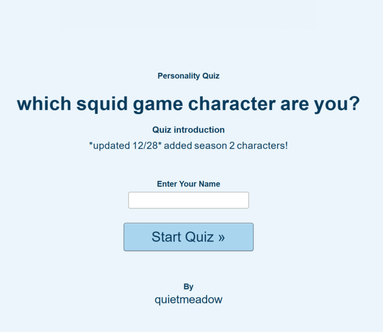 Which Squid Game Character Are You?