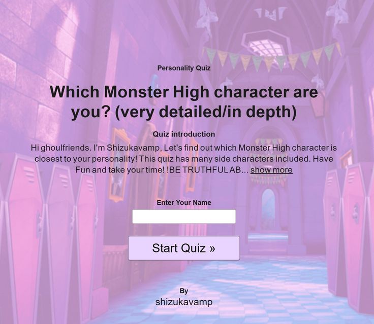 Which Monster High character are you? (very detailed/in depth)