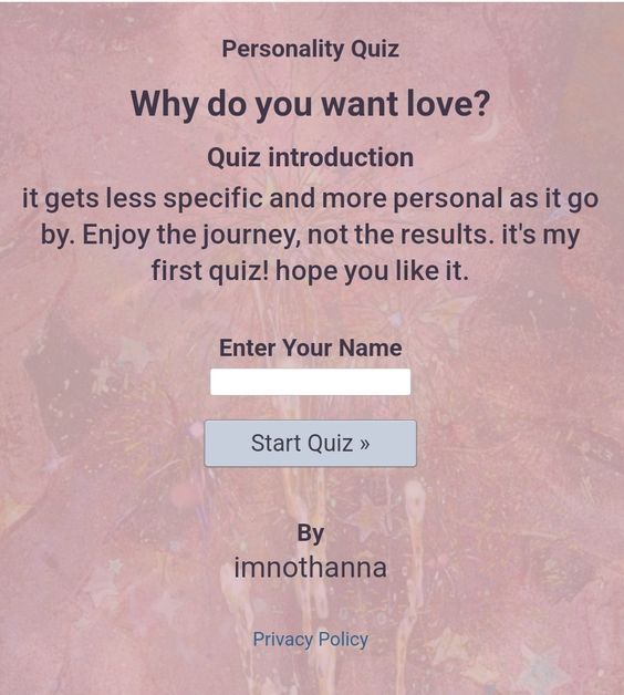 Why do you want love?