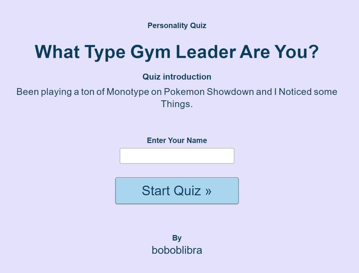 What Type Gym Leader Are You?