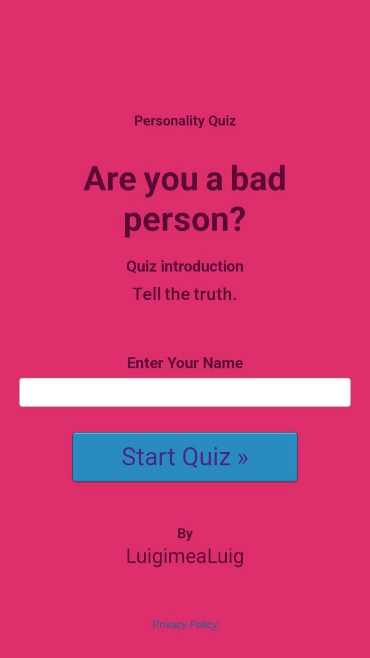 Are you a bad person?