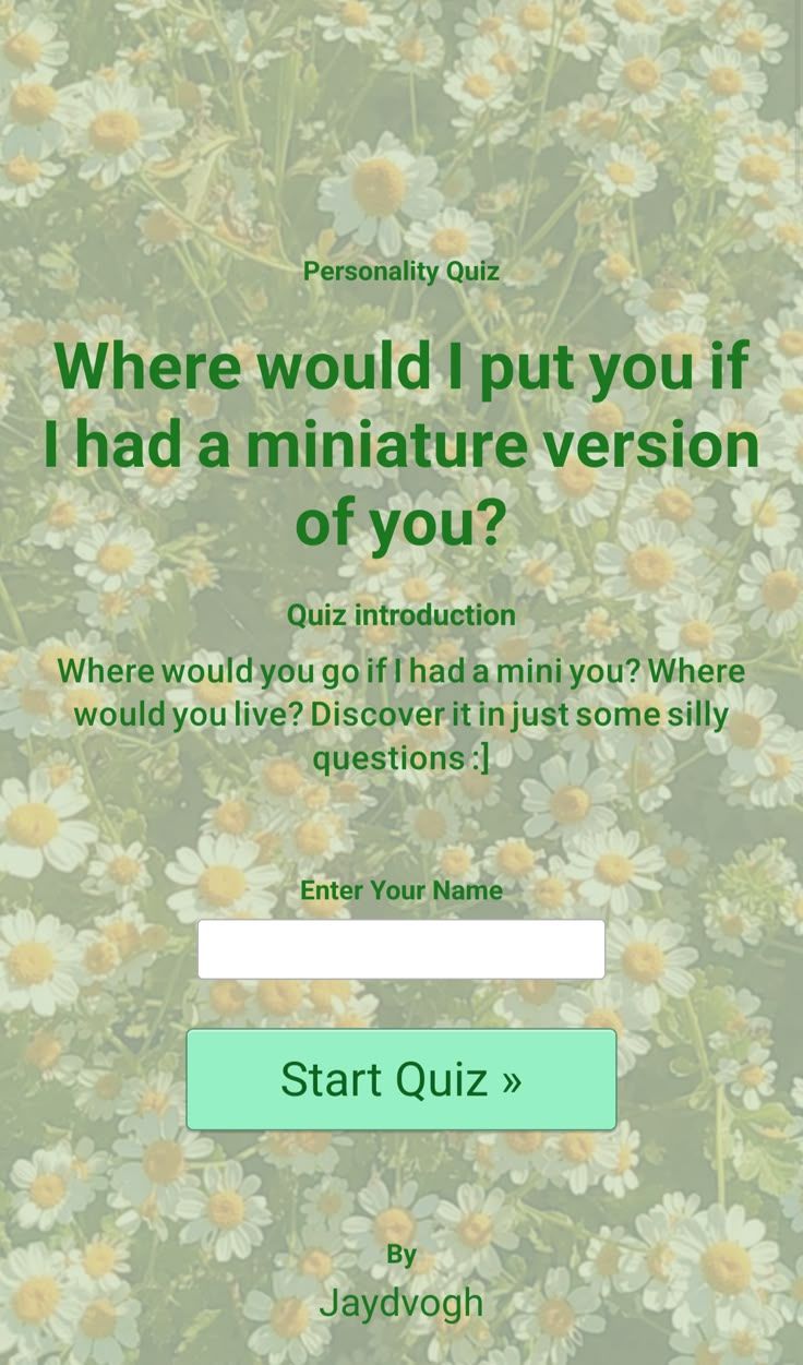 Where would I put you if I had a miniature version of you?