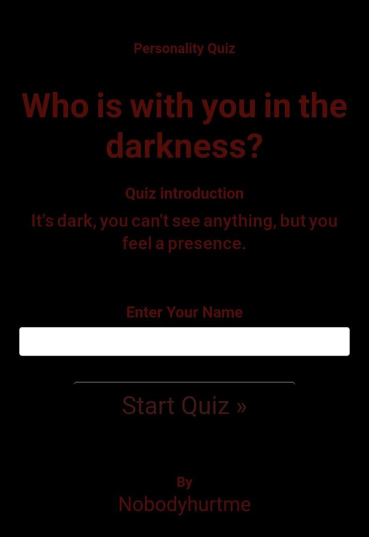 Who is with you in the darkness?