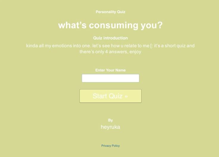 what’s consuming you?