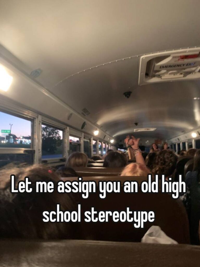 Let me assign you an old high school stereotype