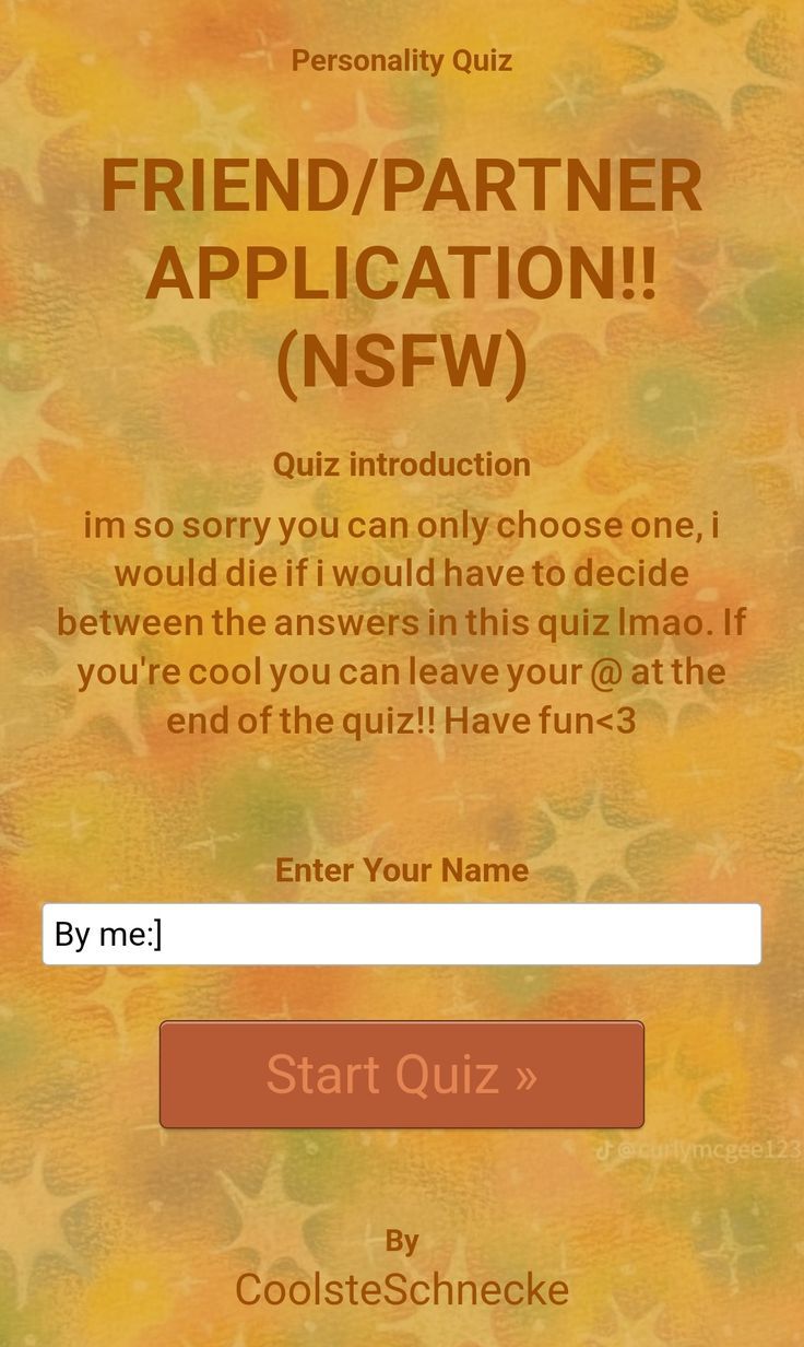 FRIEND/PARTNER APPLICATION!! (NSFW)
