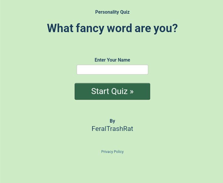 What fancy word are you?