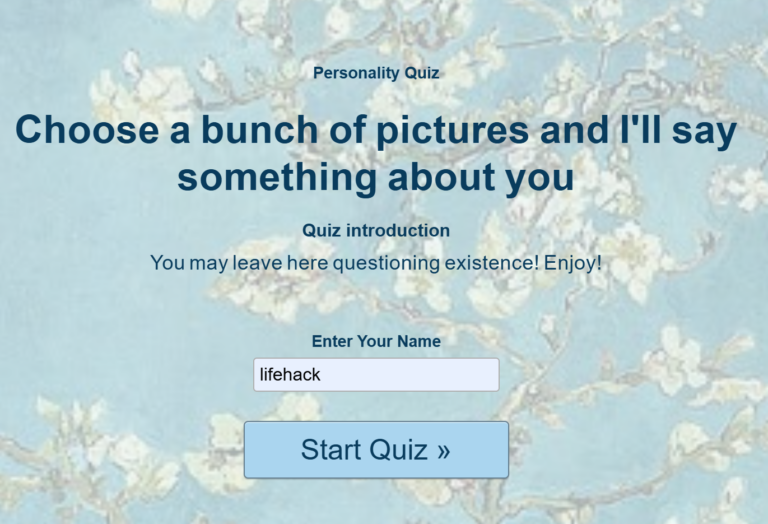 Choose a bunch of pictures and I’ll say something about you