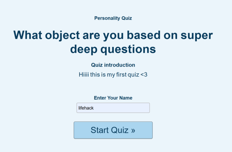 What object are you based on super deep questions