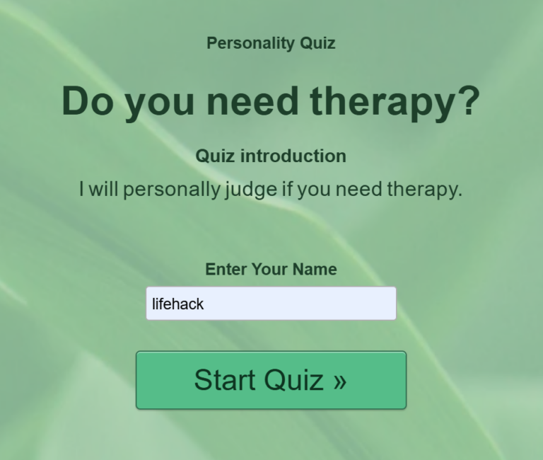 Do you need therapy?