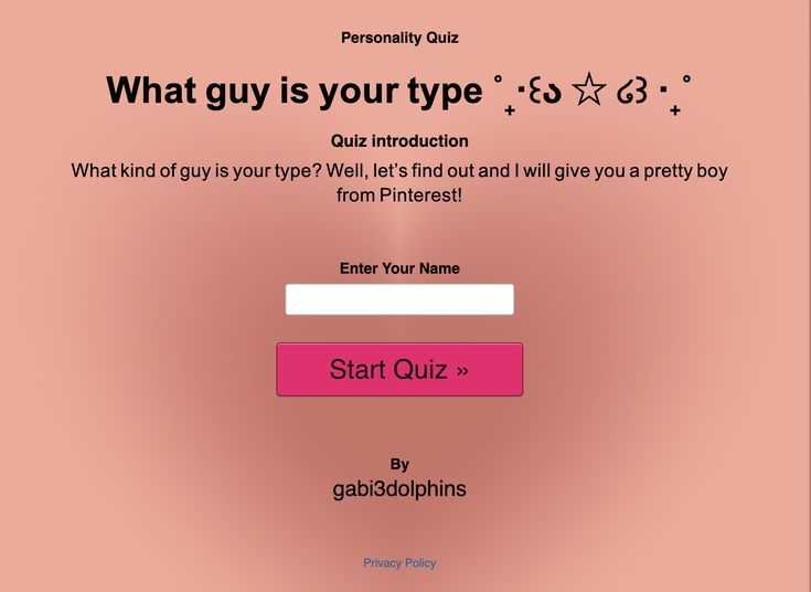 What guy is your type