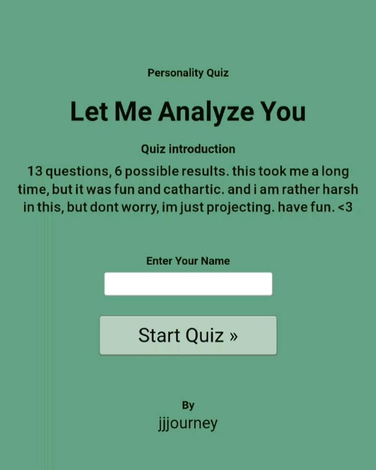 I got You’re full of love…. Let Me Analyze You