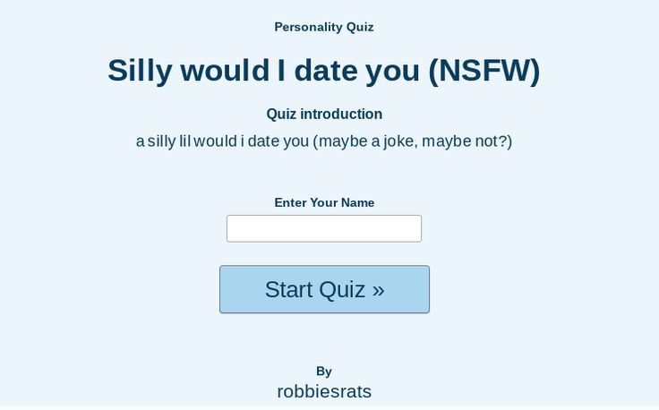 would I date you