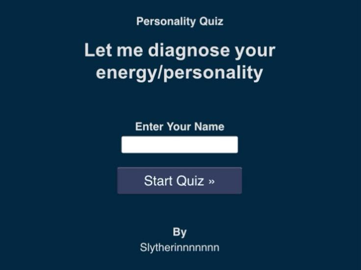 Let me diagnose your energy/personality