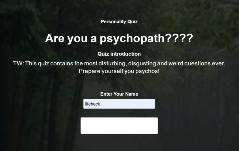 Are you a psychopath????