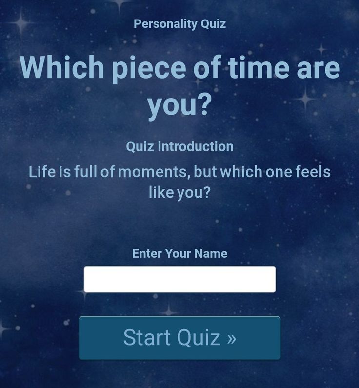 Which piece of time are you?