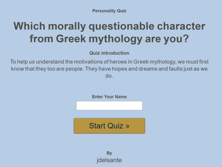 Which morally questionable character from Greek mythology are you?
