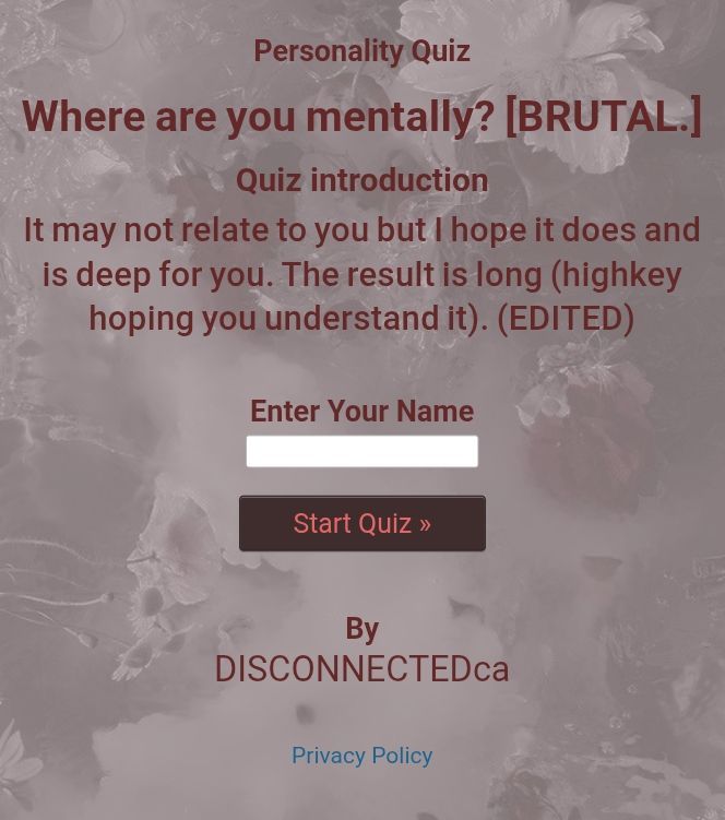 Where are you mentally? [BRUTAL.]