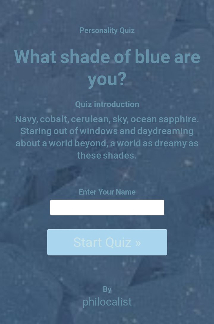 What shade of blue are you?
