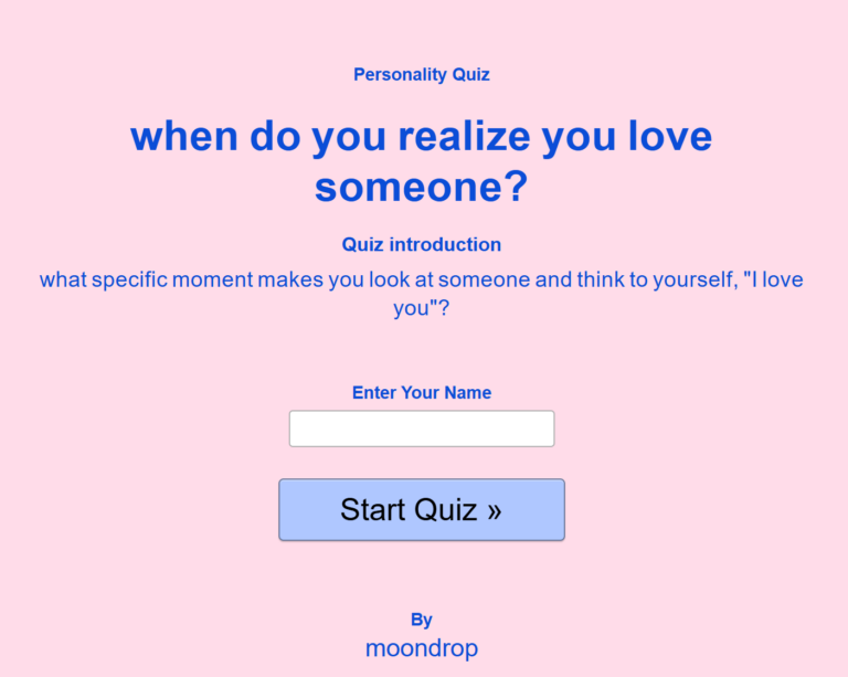 when do you realize you love someone?