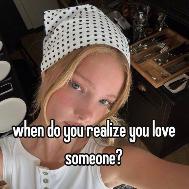 when do you realize you love someone?
