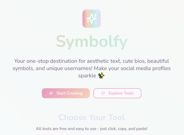 Symbolfy: The All-in-One Aesthetic Text & Symbol Generator