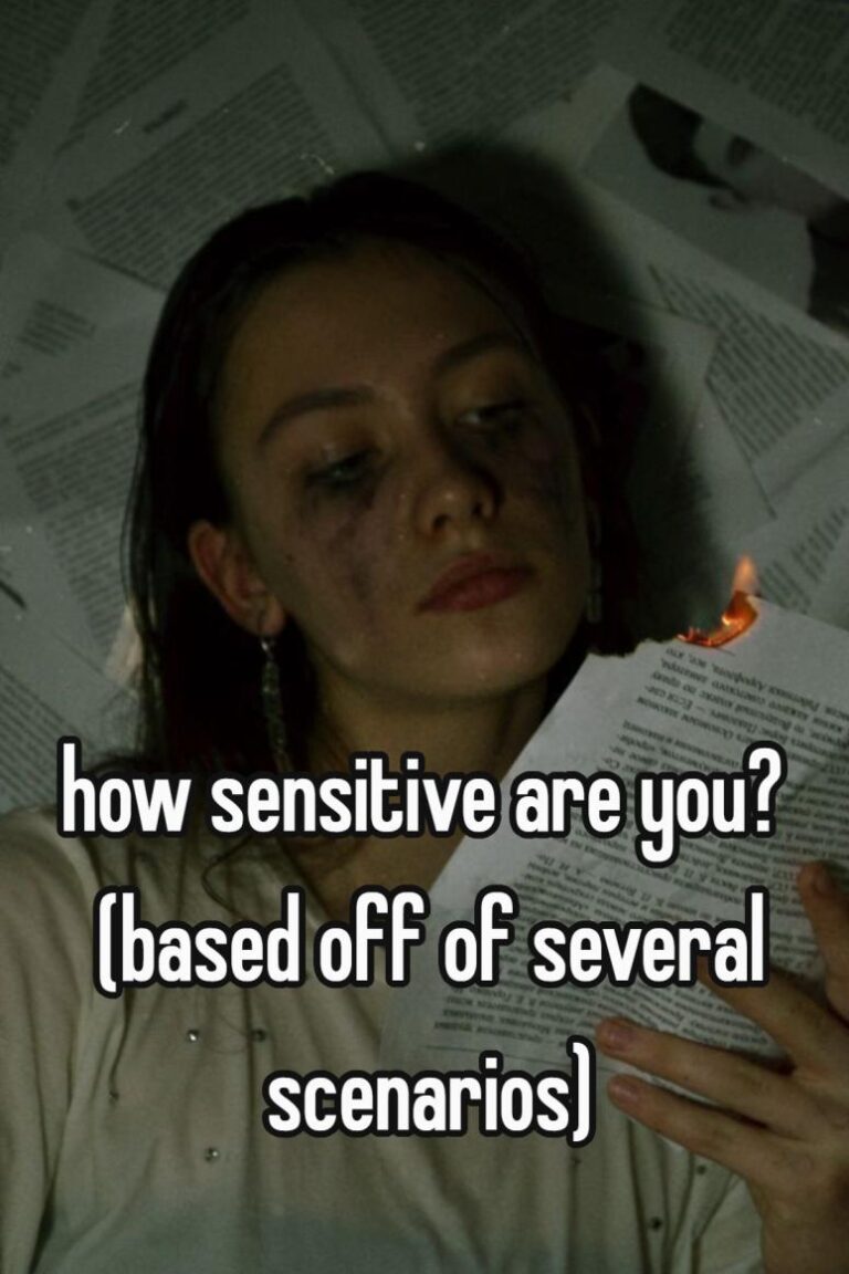 how sensitive are you? (based off of several scenarios)