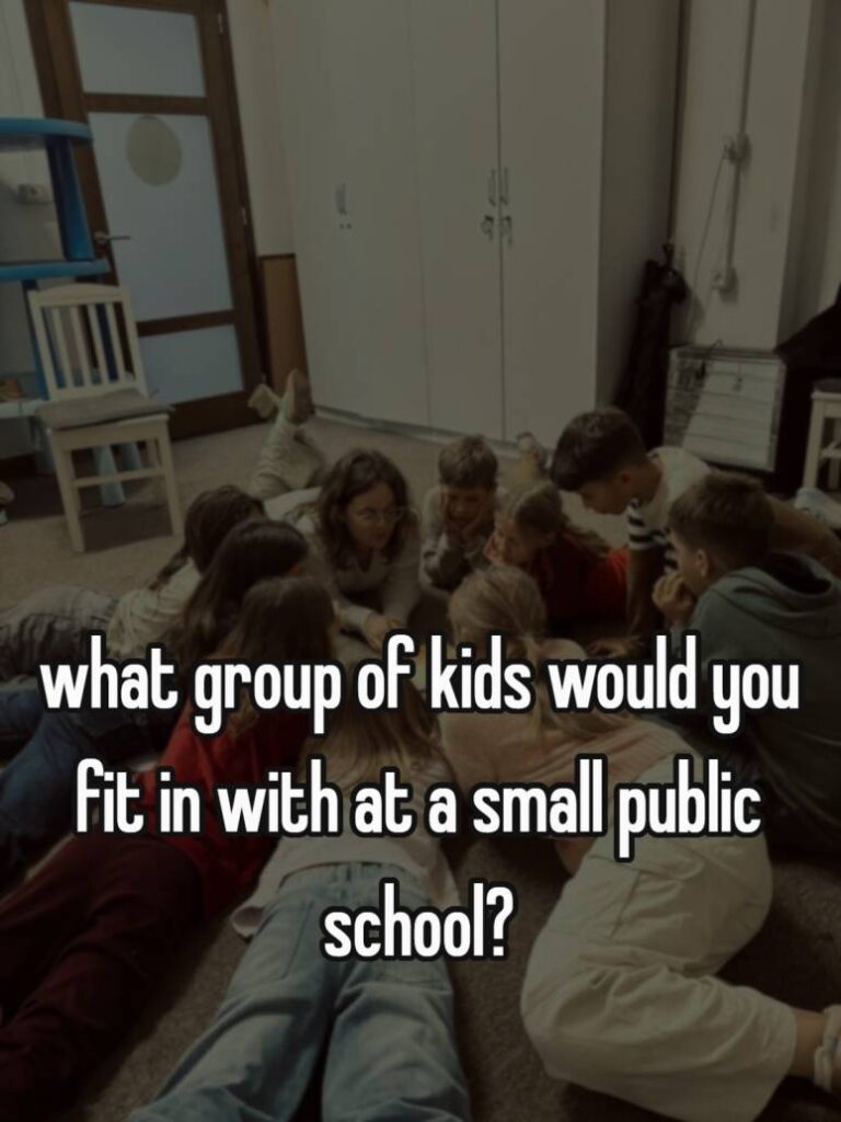what group of kids would you fit in with at a small public school? (vibes only)