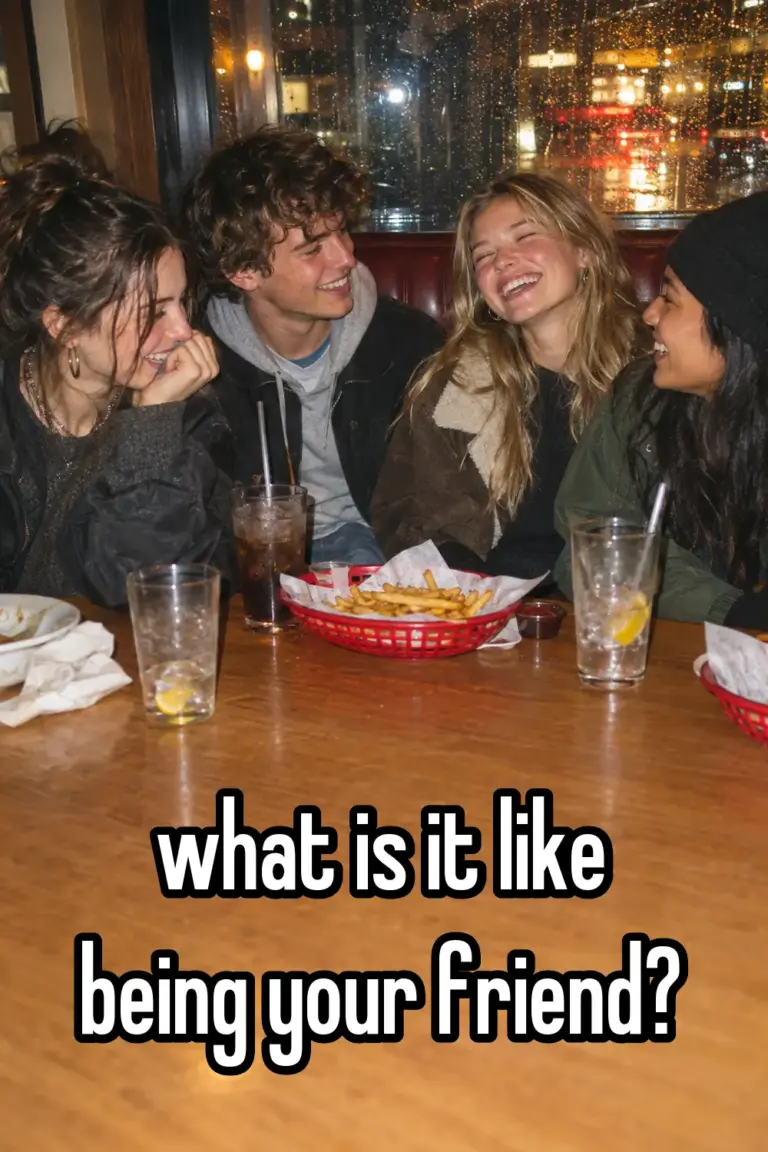 what is it like being your friend?